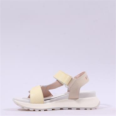 Hispanitas Ambar T-Bar Velcro Sandal - White Beige